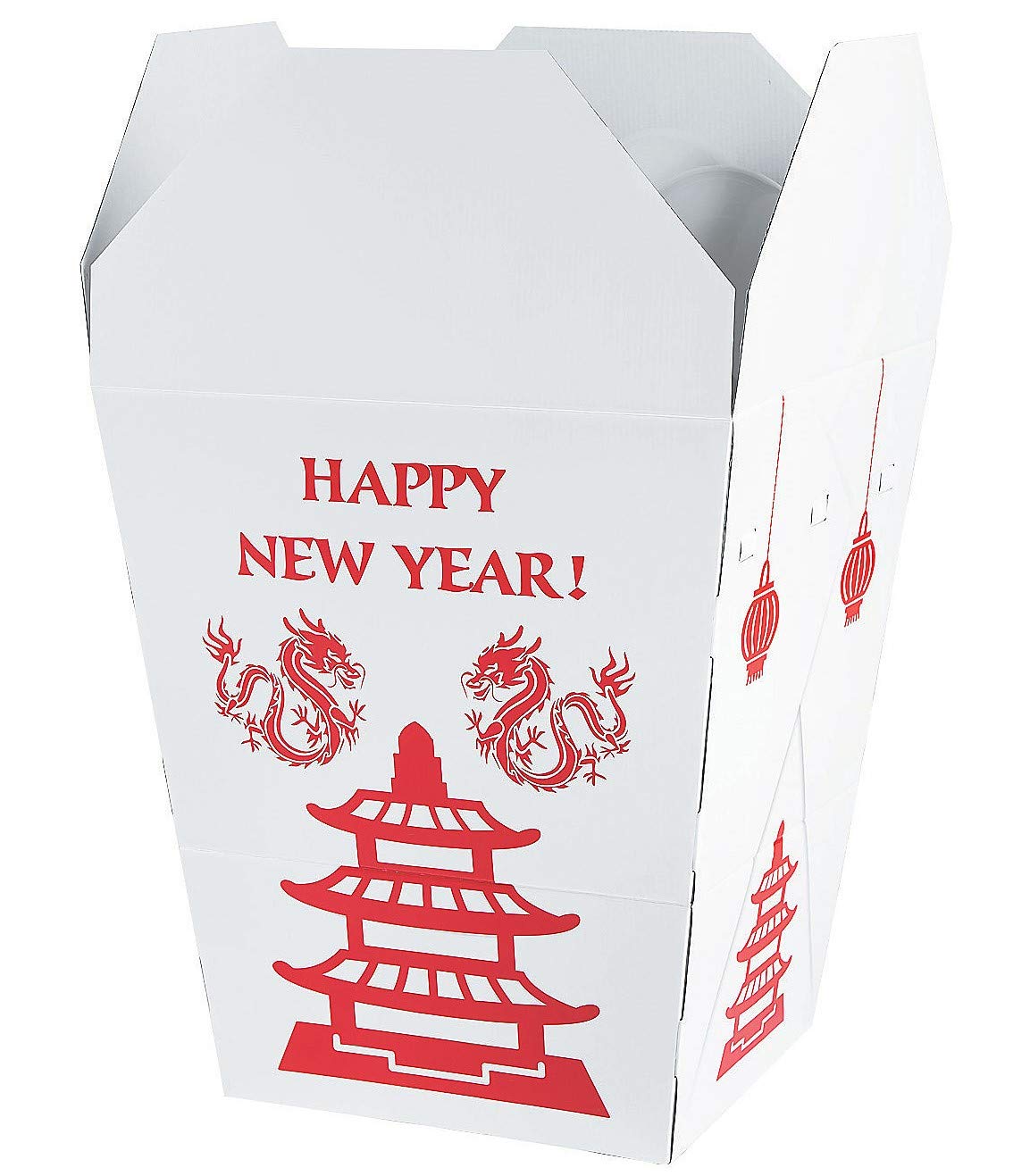 Chinese Takeout Box With Handle